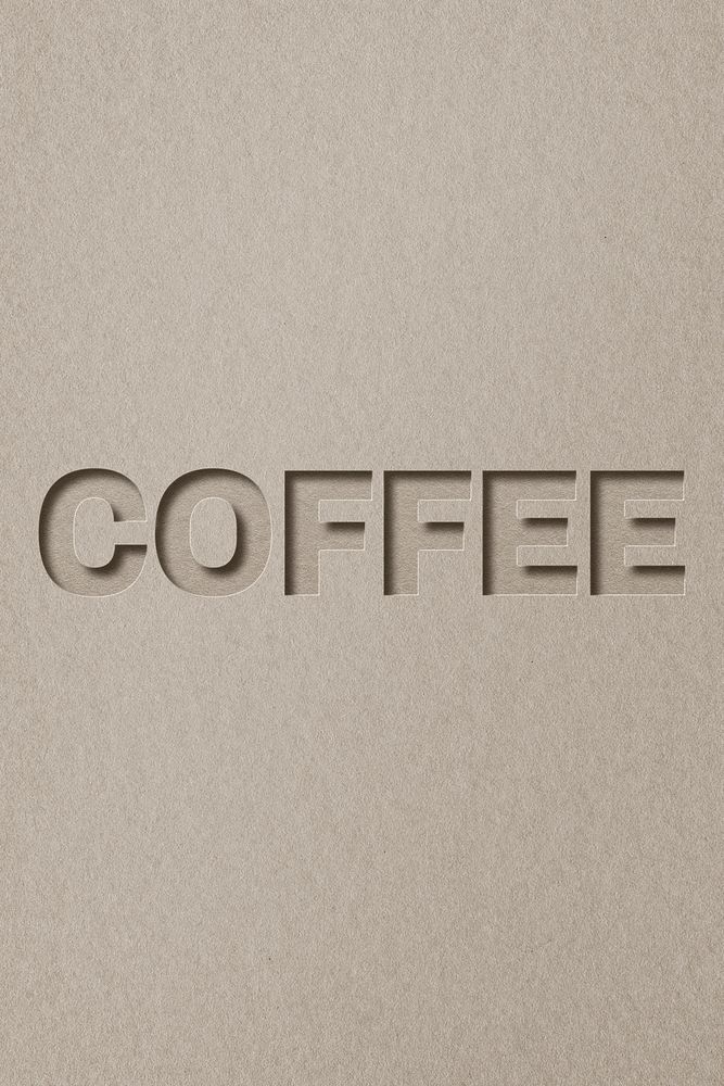 Coffee word paper cut font | Free Photo - rawpixel