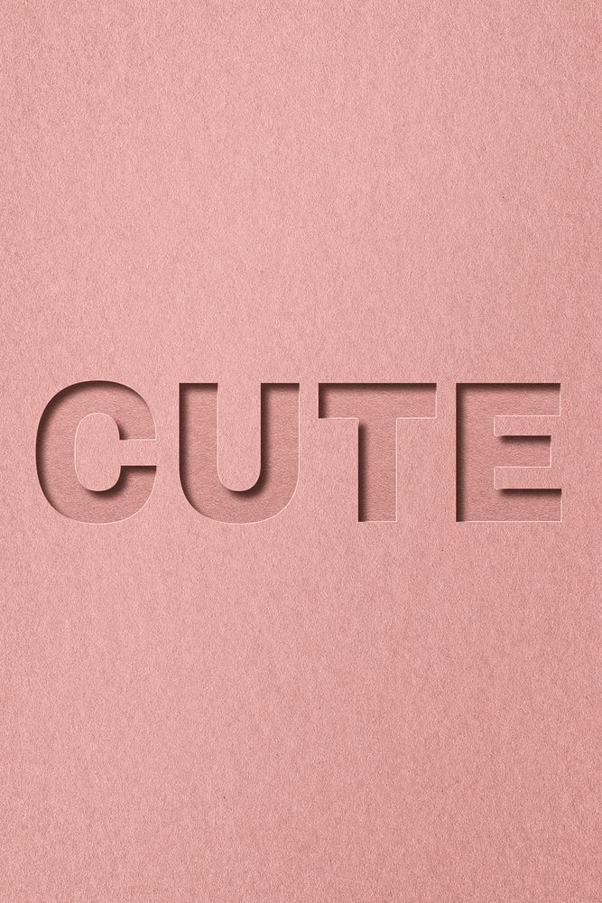 Cute 3d paper cut font typography