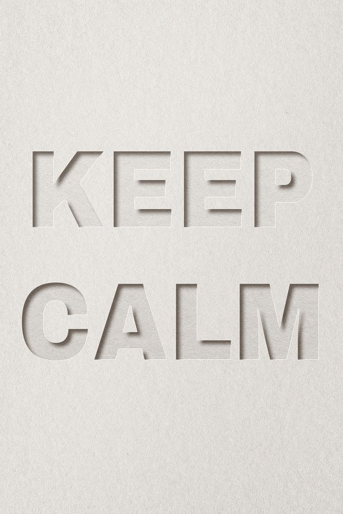 Keep calm paper cut lettering word art