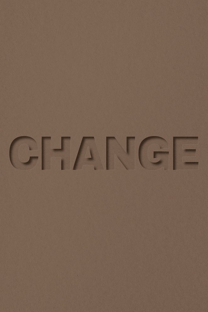 Change word bold font typography paper texture