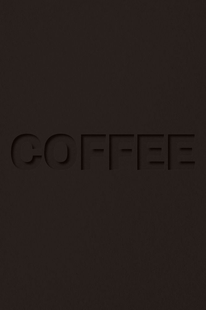 Coffee word bold font typography paper texture