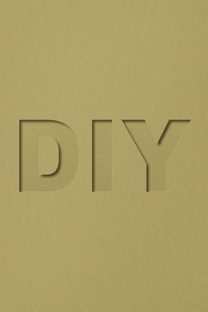 DIY word paper cut font shadow typography