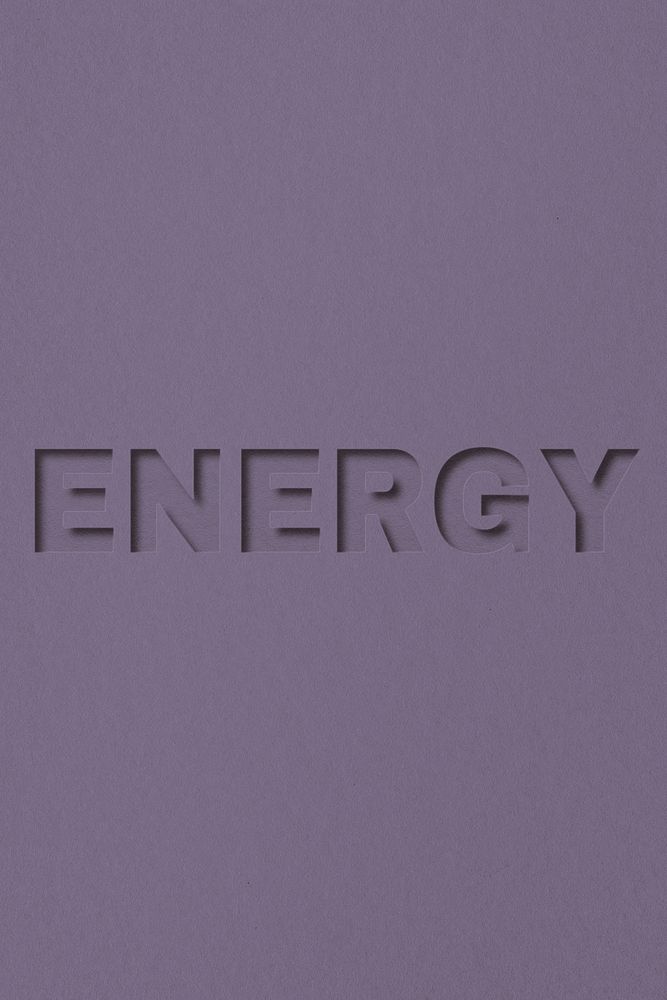 Energy text cut-out font typography