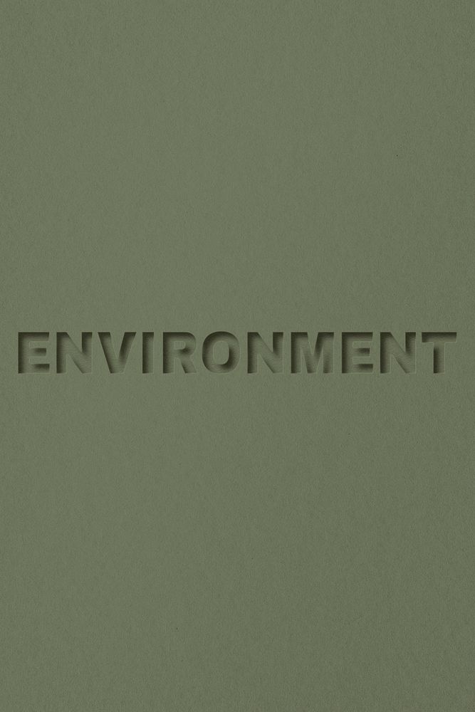Environment text cut-out font typography