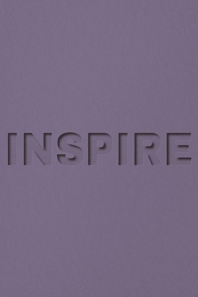 Inspire word bold font typography