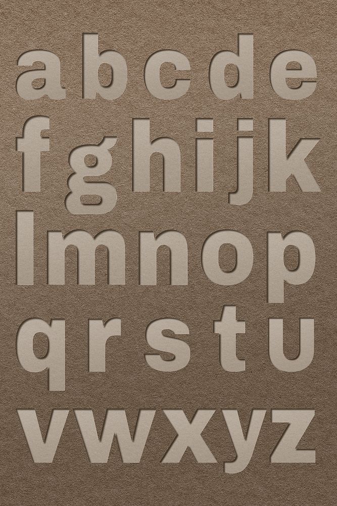 Paper cut alphabet set psd | Free PSD - rawpixel