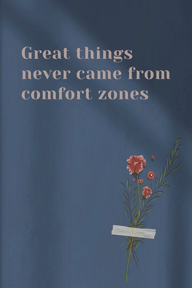 Wall inspirational quote great things never came from comfort zone