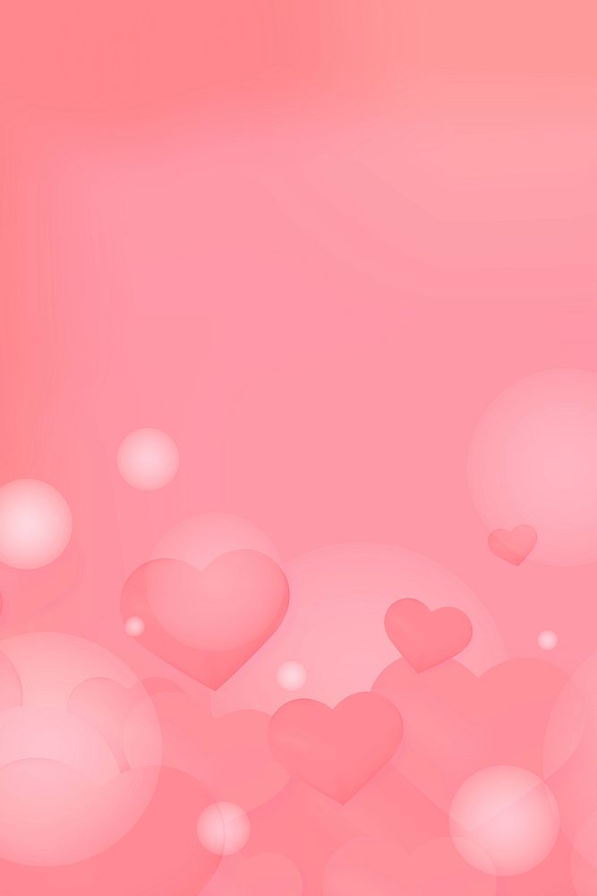 Cute pink heart background design space