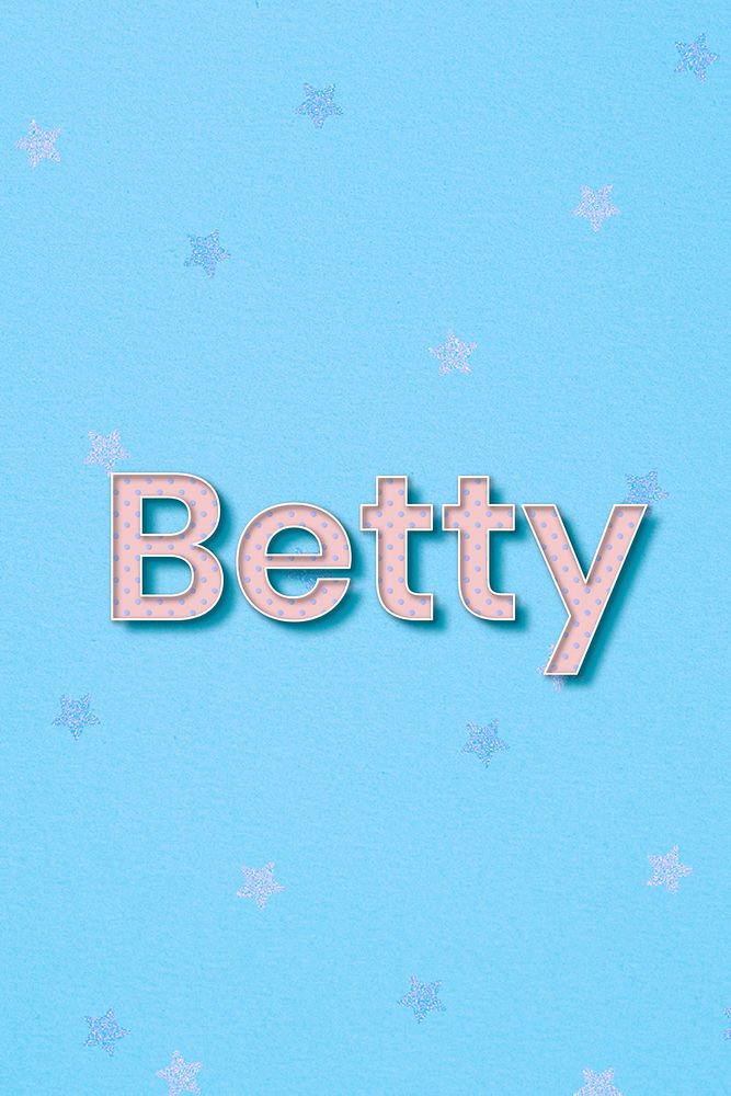 Betty female name typography text