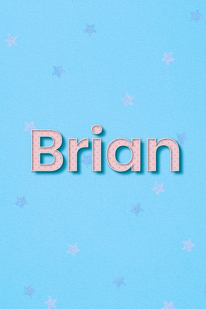 Brian male name typography text