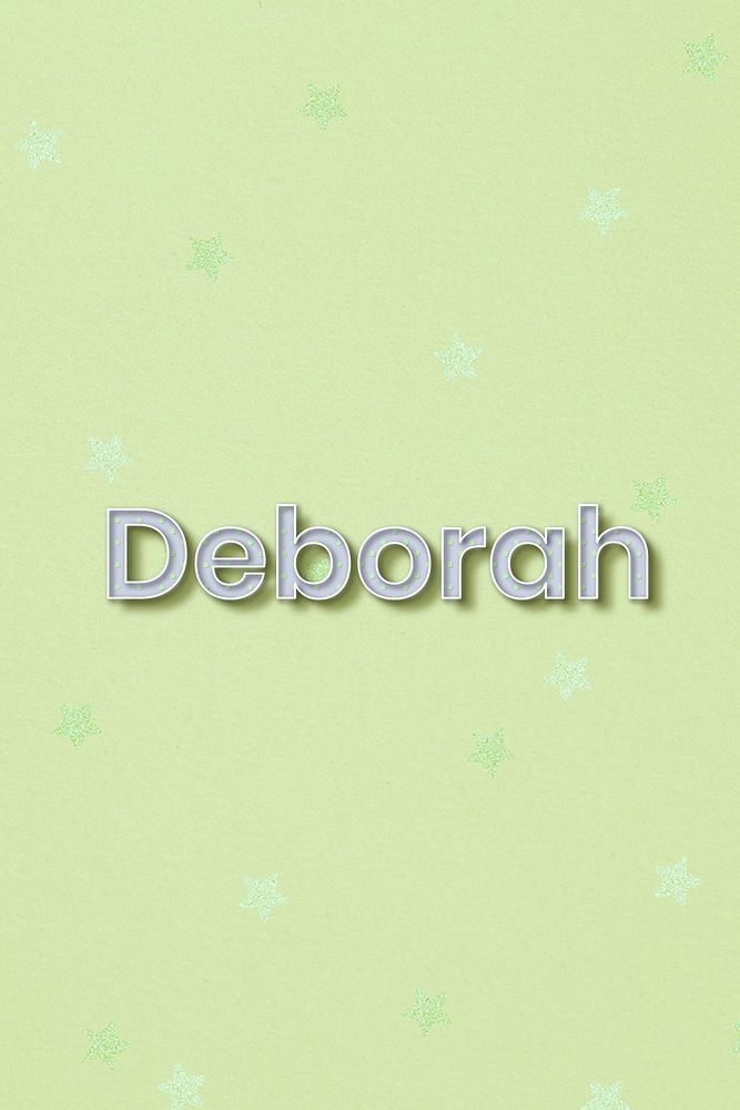 Polka dot Deborah name typography