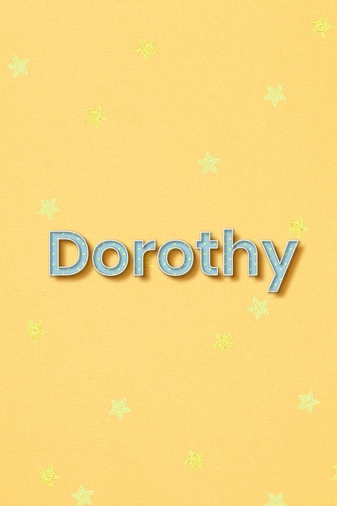 Female name Dorothy typography word