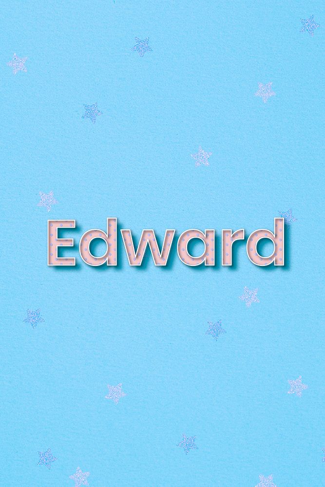 Edward male name typography text