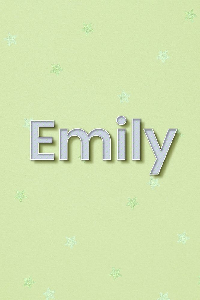 Polka dot Emily name typography