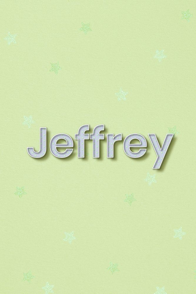 Polka dot Jeffrey name typography