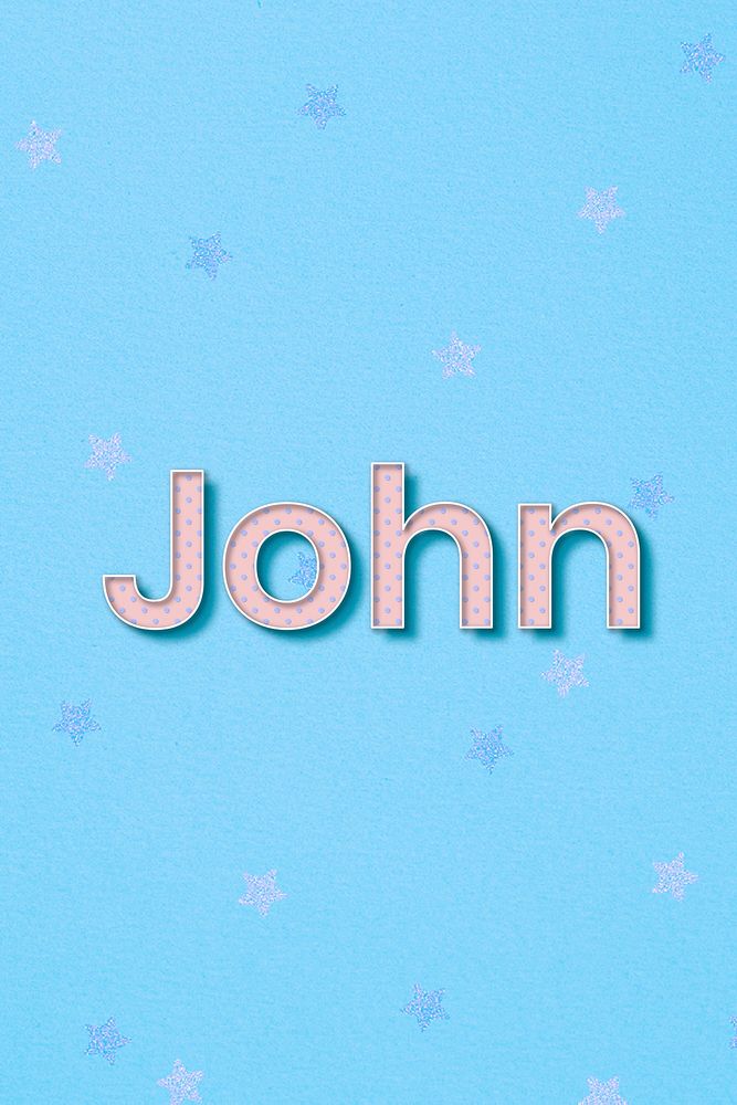 John male name typography text