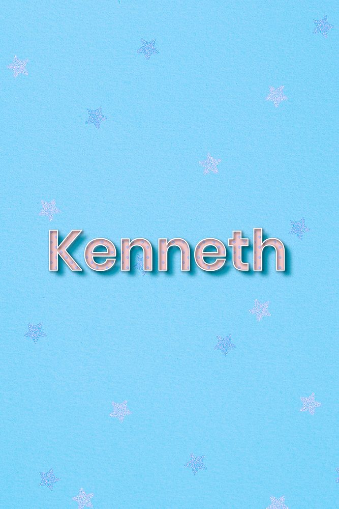 Kenneth male name typography text