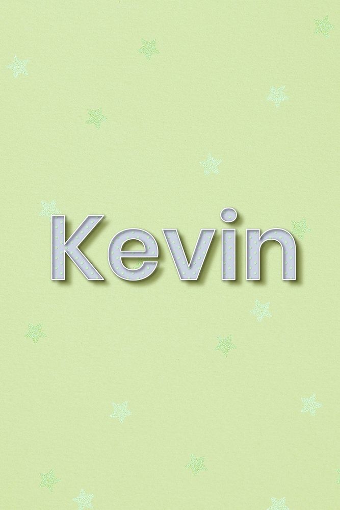 Polka dot Kevin name typography