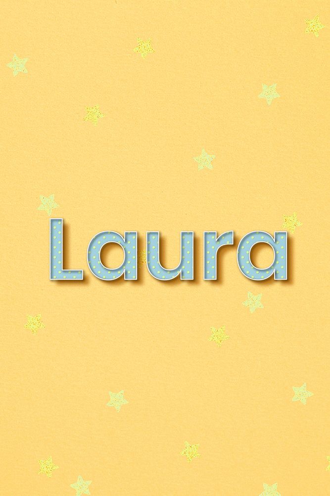 Female name Laura typography word