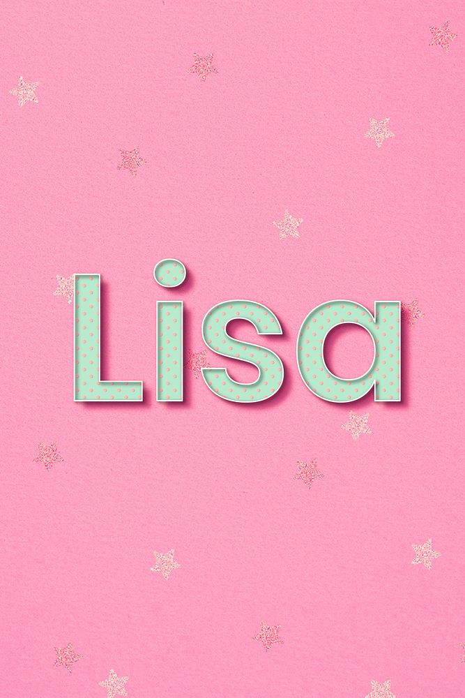 Lisa polka dot typography word