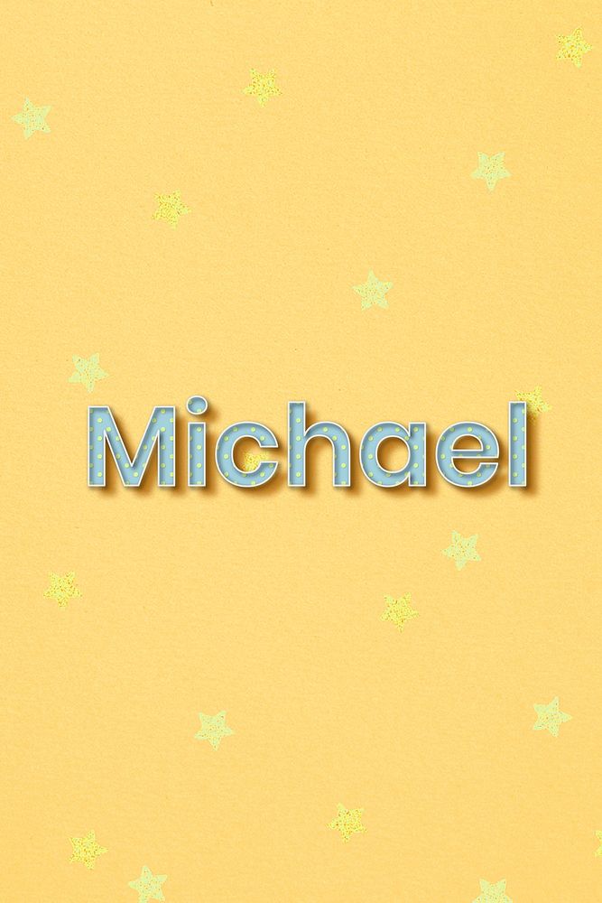 Male name Michael typography word