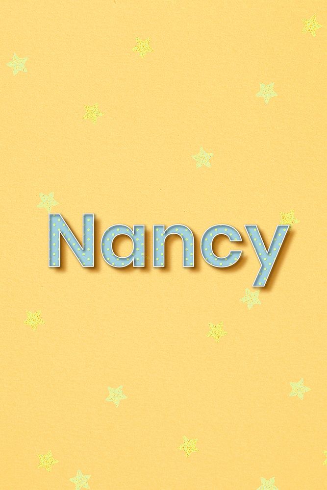 Female name Nancy typography word