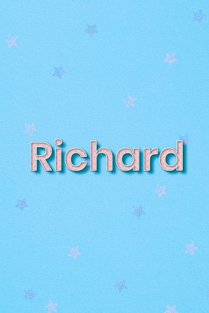 Richard male name typography text