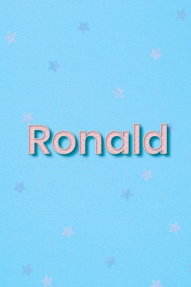 Ronald male name typography text