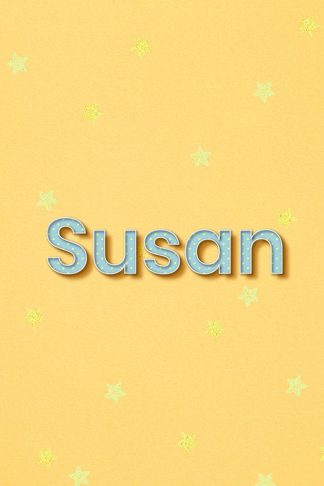 Female name Susan typography word Free Photo rawpixel