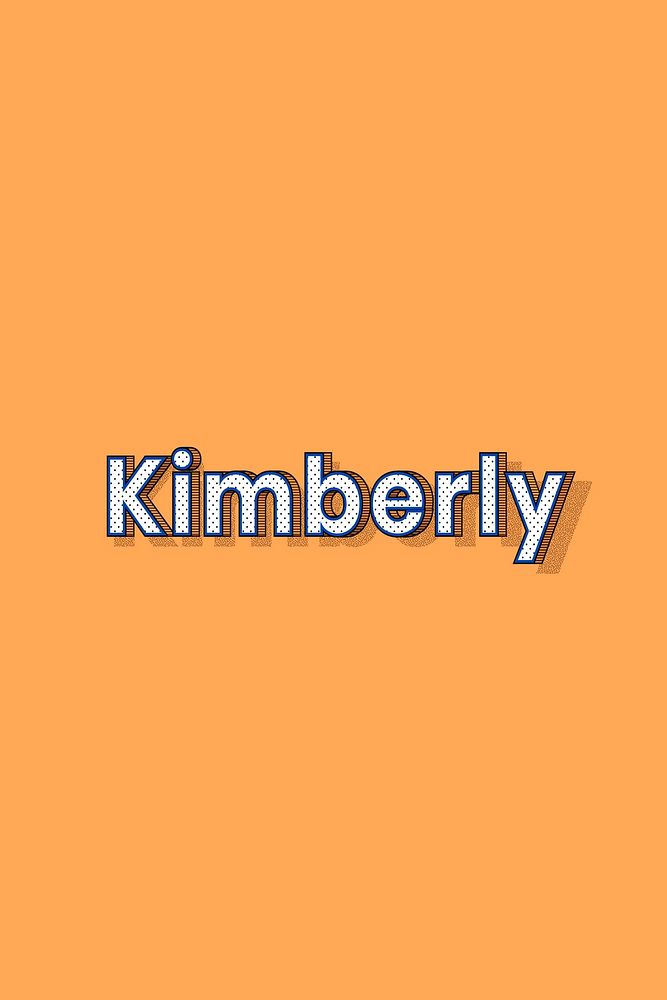 Female name Kimberly typography text