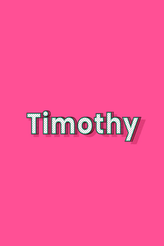 Male name Timothy typography text