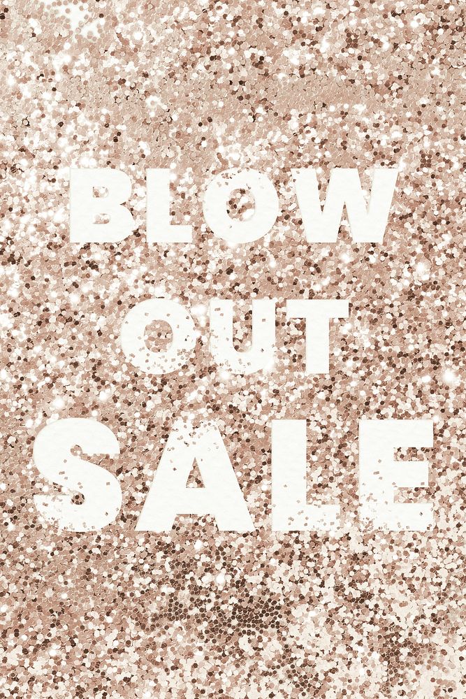 Blow out sale announcement message typography