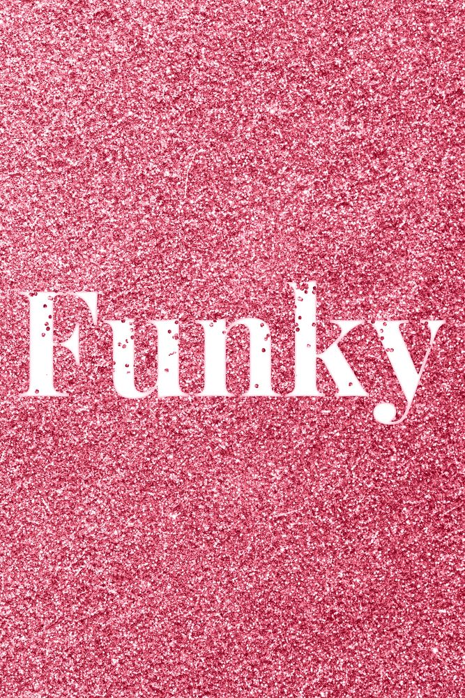 Funky sparkle word rose glitter lettering