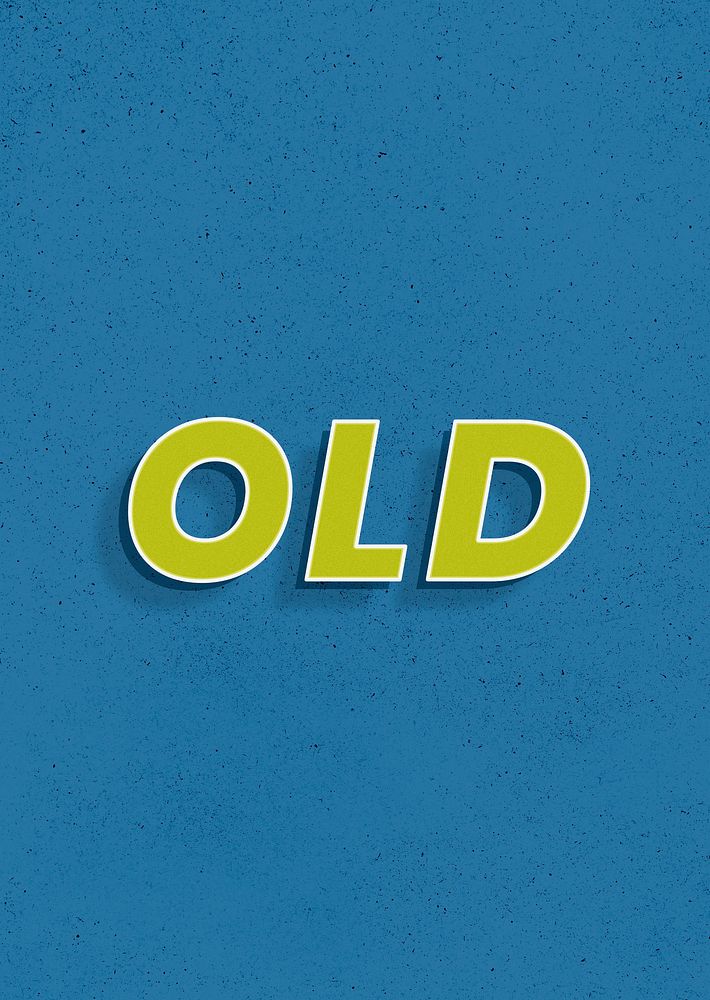 Bold text old word psd retro font lettering