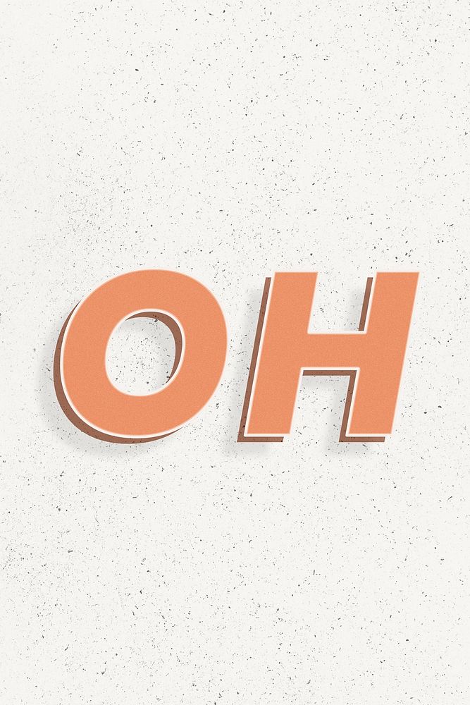 Oh lettering retro bold typography