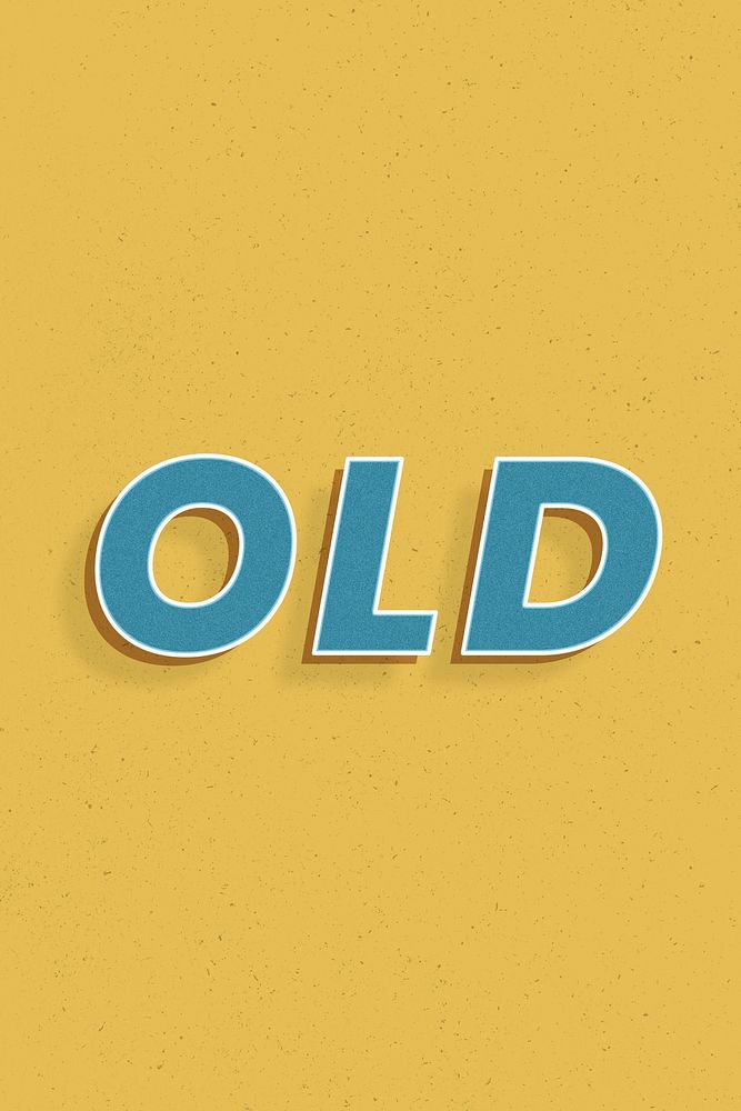 Old 3d retro font typography lettering