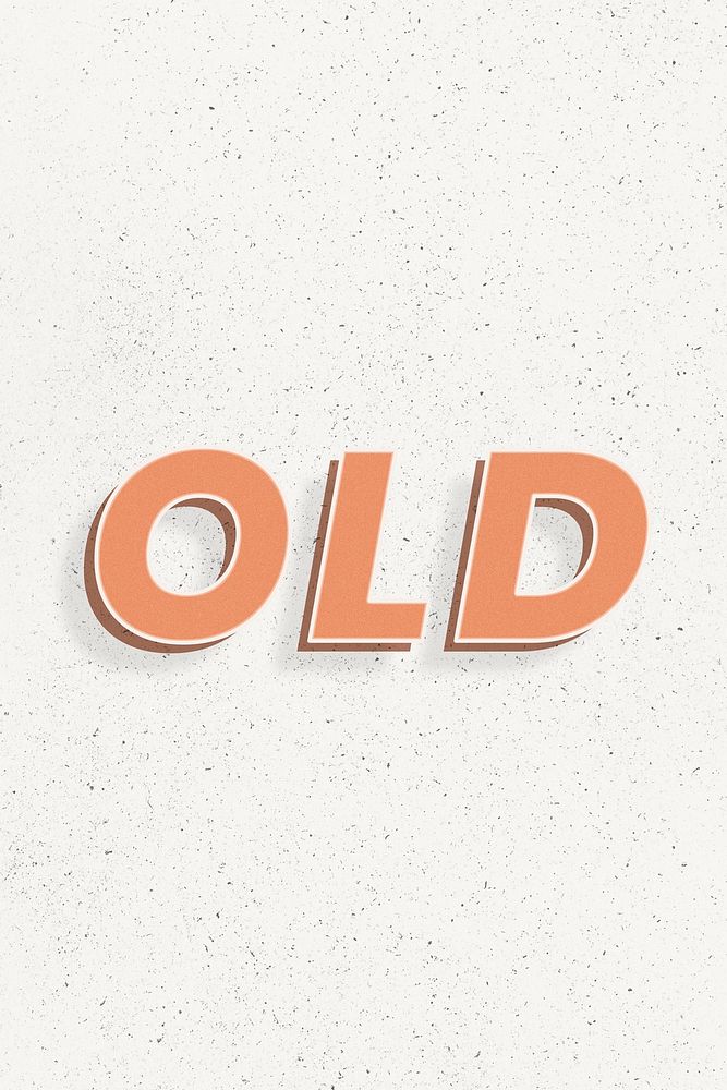 Word old retro lettering shadow typography
