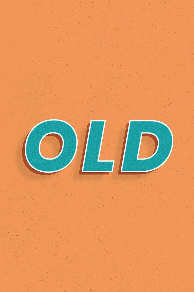 3d effect old word retro typography lettering