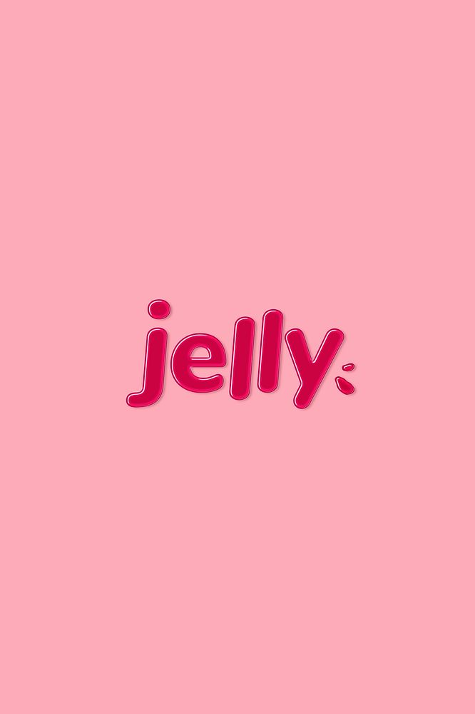 Jelly bold glossy font jelly word