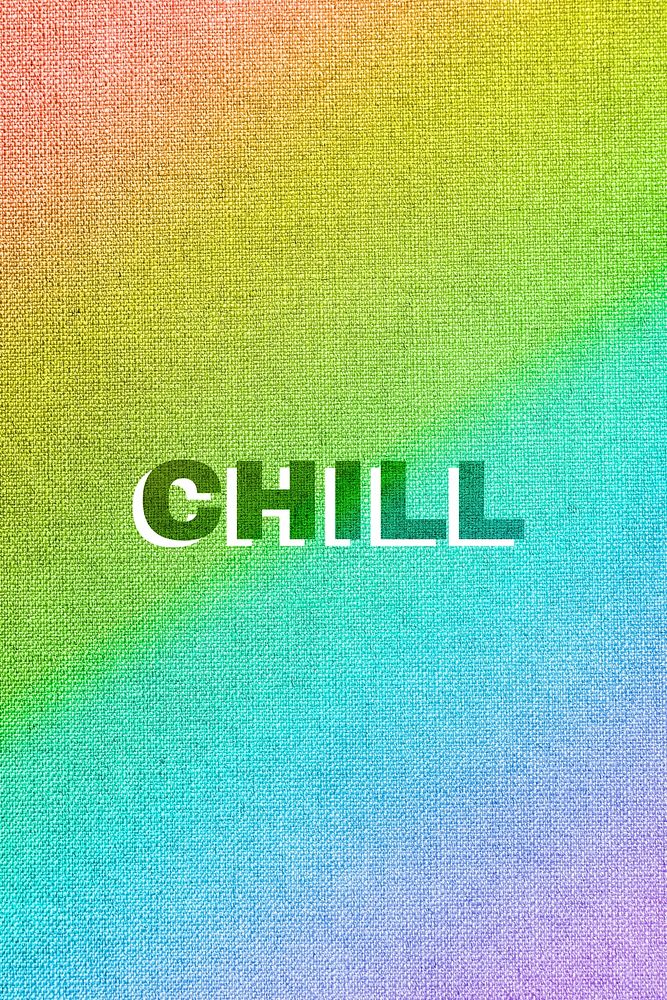Rainbow chill word gay pride font lettering textured font