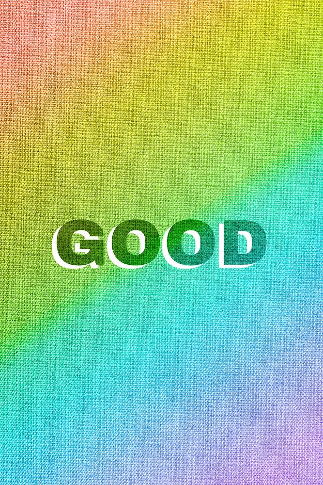 Rainbow good word gay pride font lettering textured font