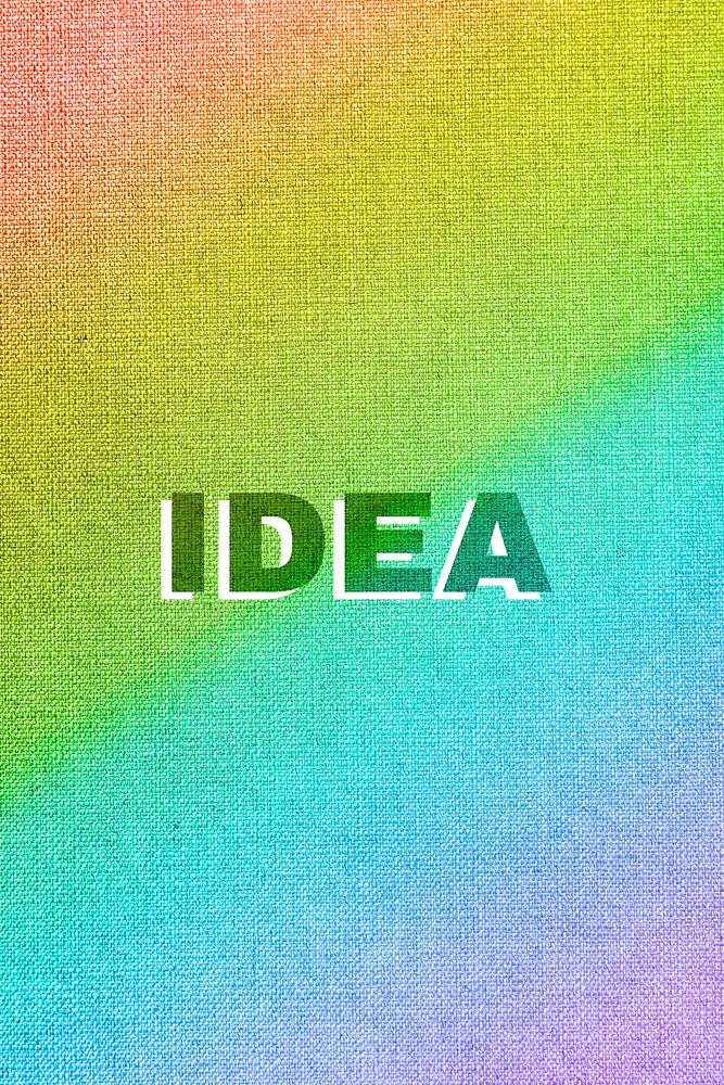Rainbow idea word gay pride font lettering textured font