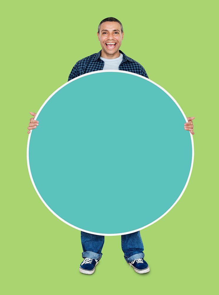 man holding an empty circle Free Photo rawpixel