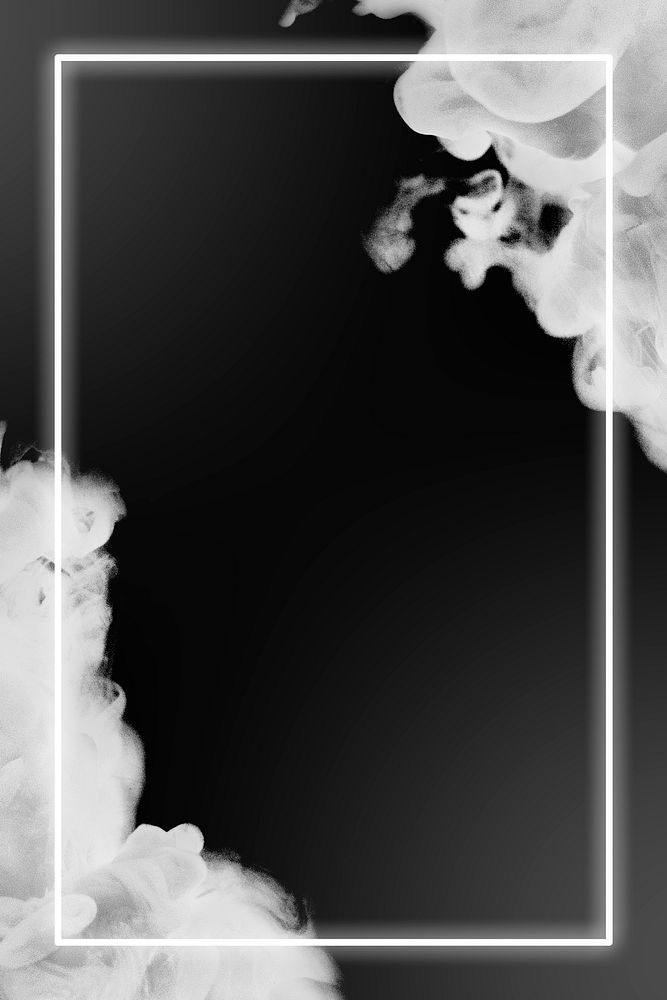 Smoke effect neon frame gradient gray
