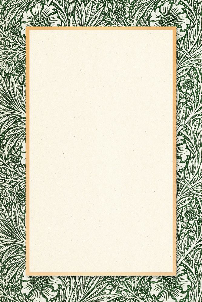 William Morris pattern frame vector vintage floral