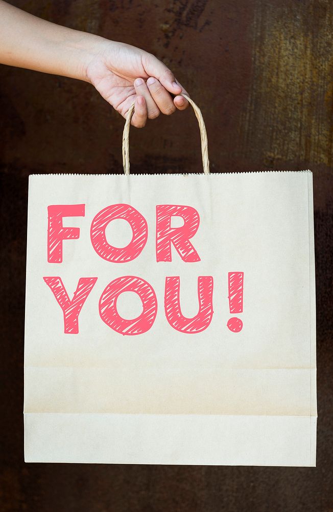 Phrase For you on a paper bag