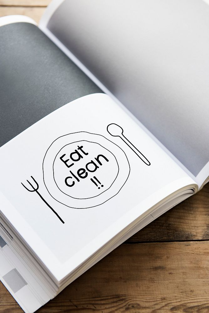 Wording Eat clean on a book