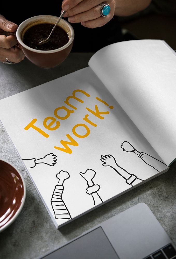 Word Teamwork on a book