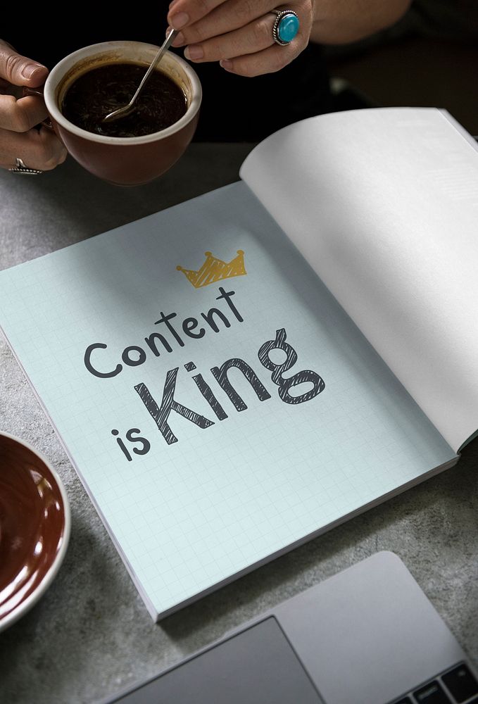 Wording Content is King on a book