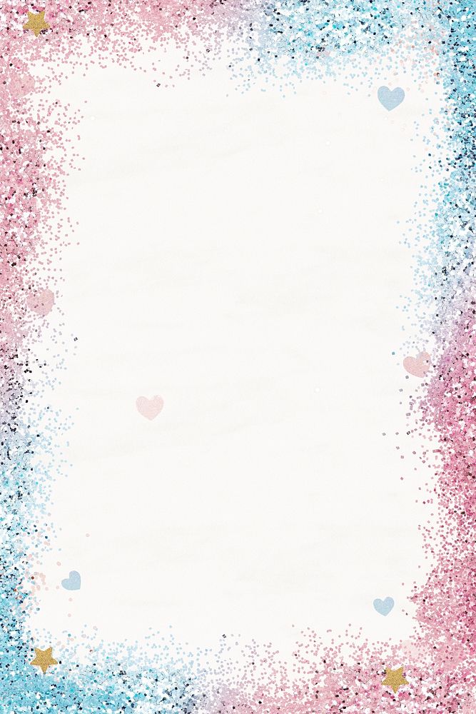 Sparkly frame psd on glitter gradient background